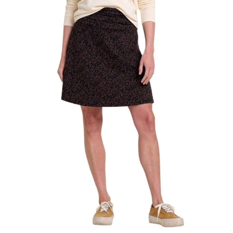 TOAD & CO Womens Chaka Pull-On Mini Skirt XS Black Dot Print NWT