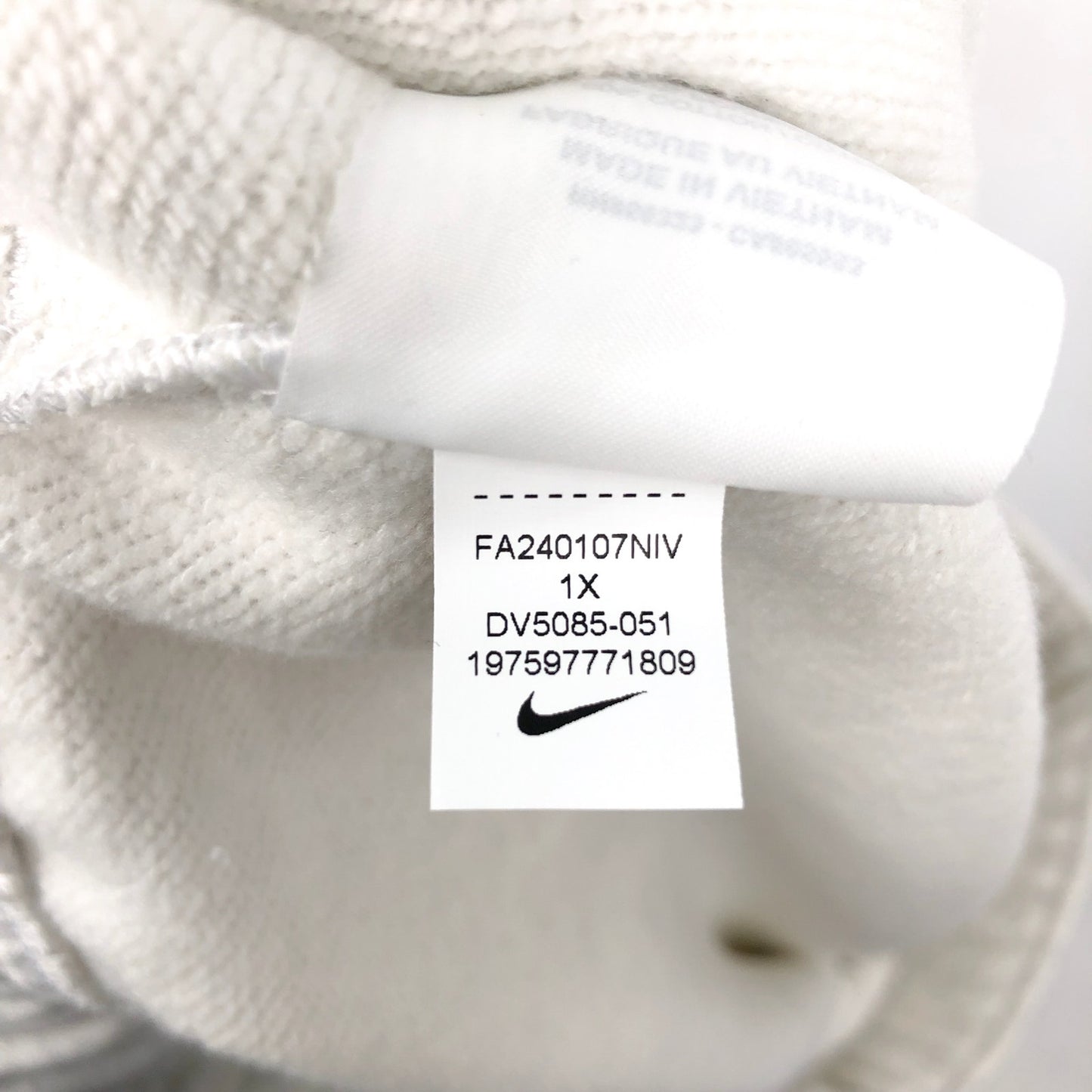 NIKE Womens Sportswear Club Fleece Joggers 1X Light Grey Mid-Rise Sweatpants NWT