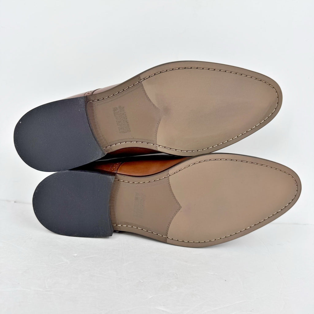 Johnston & Murphy Men Stockton Plain Toe Shoe US 13 M EU 47 Brown Leather NWOB