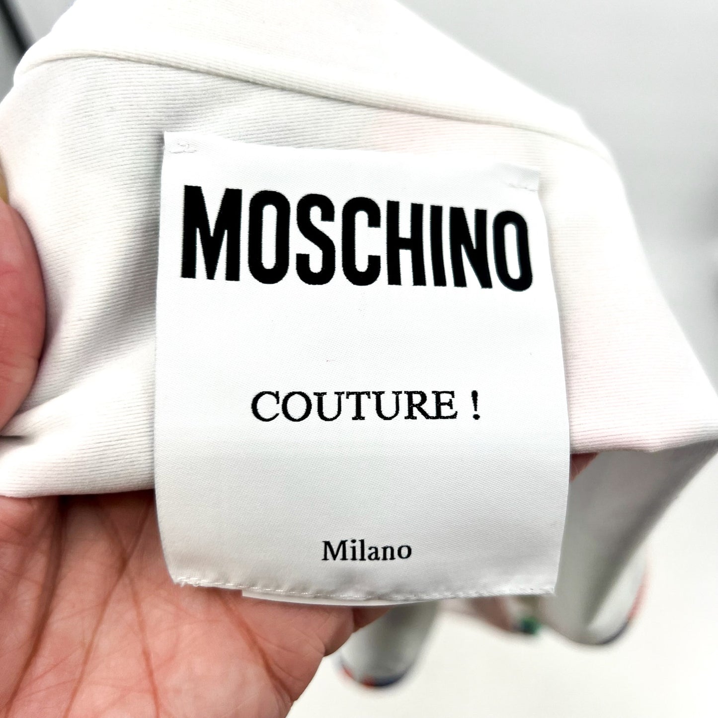 MOSCHINO Women's Allover Nautical Print One Piece Swimsuit Size 6 Red Blue NWOT