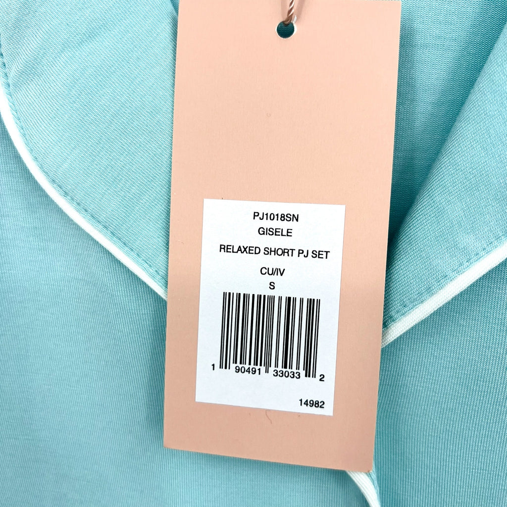 EBERJEY Giselle Relaxed Shorts PJ Set Small Canal Blue Tencel Modal NWT