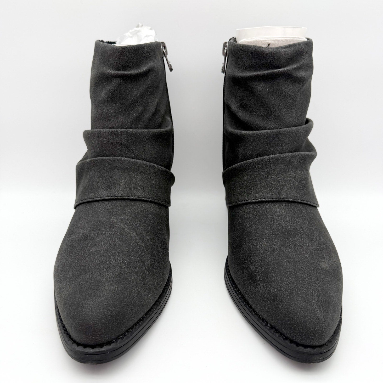 Blowfish Malibu Womens Riley Ankle Bootie US 10 M EU 40.5 Black Vegan Suede NIB
