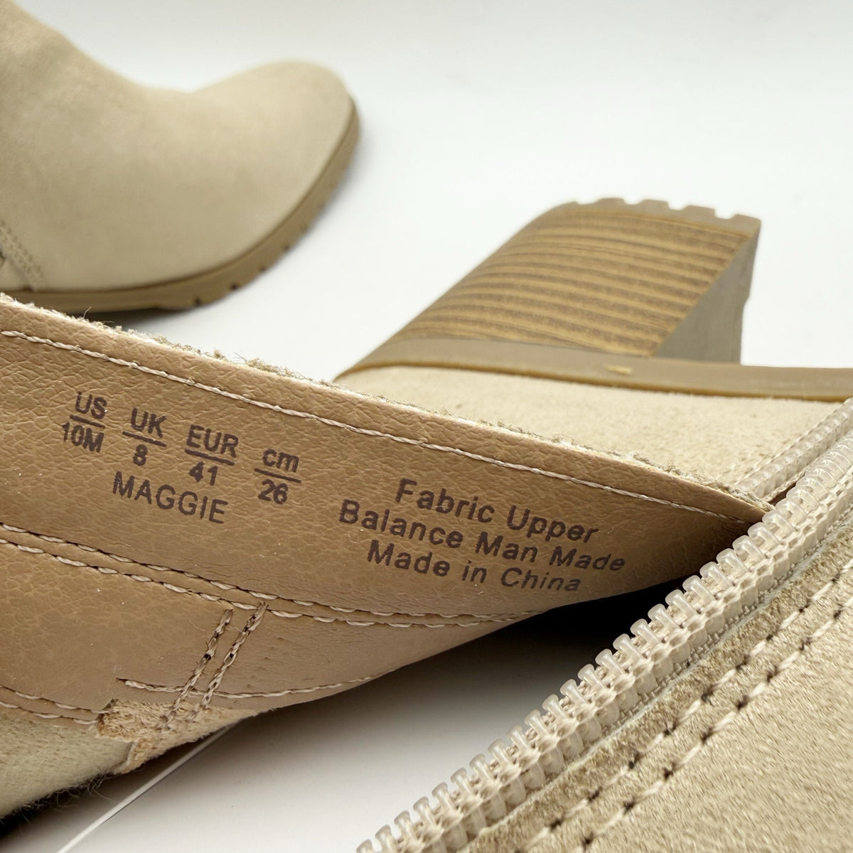 LifeStride Womens Maggie Ankle Booties Size 10 M EU 41 Light Brown NIB