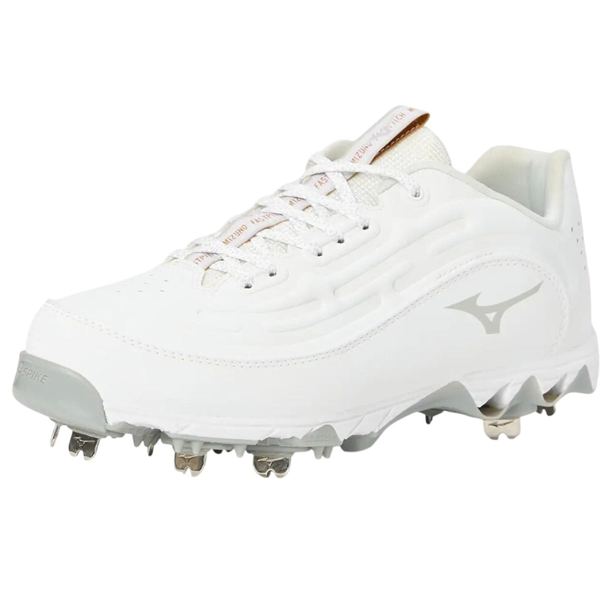 Mizuno Womens Swift 8 Low Softball Cleats Size 7 White 9-Spike Metal NWOB