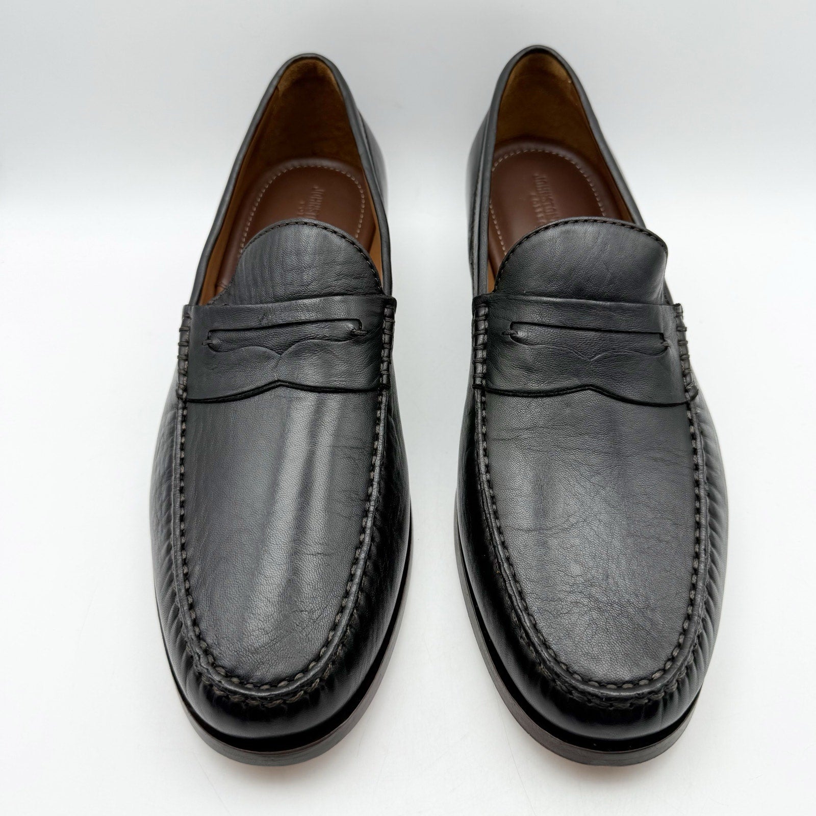 Johnston & Murphy Mens Baldwin Penny Loafers US 13 M Black Leather
