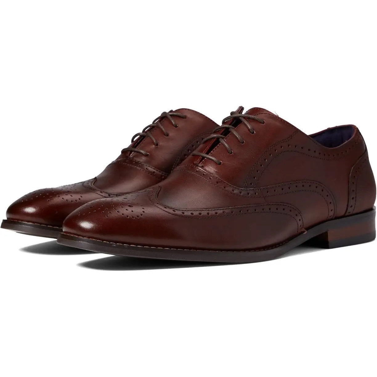 Stacy Adams Mens Kaine Wing Tip Lace-Up Oxford Shoes 15 M Burgundy Leather NWOB