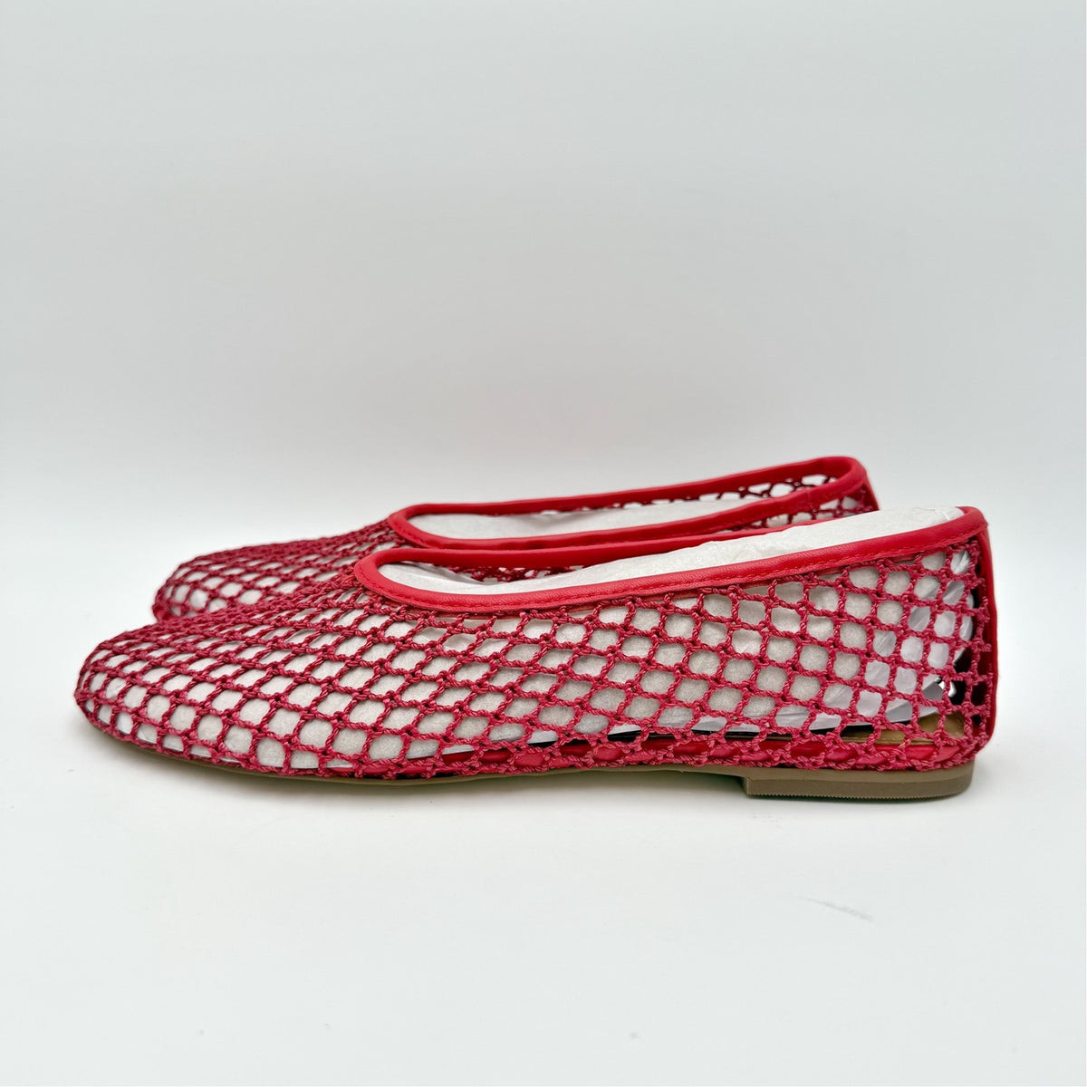 Marc Fisher Ltd. Womens Jazlyn Flats Size 8.5 M Red Leather NWOB