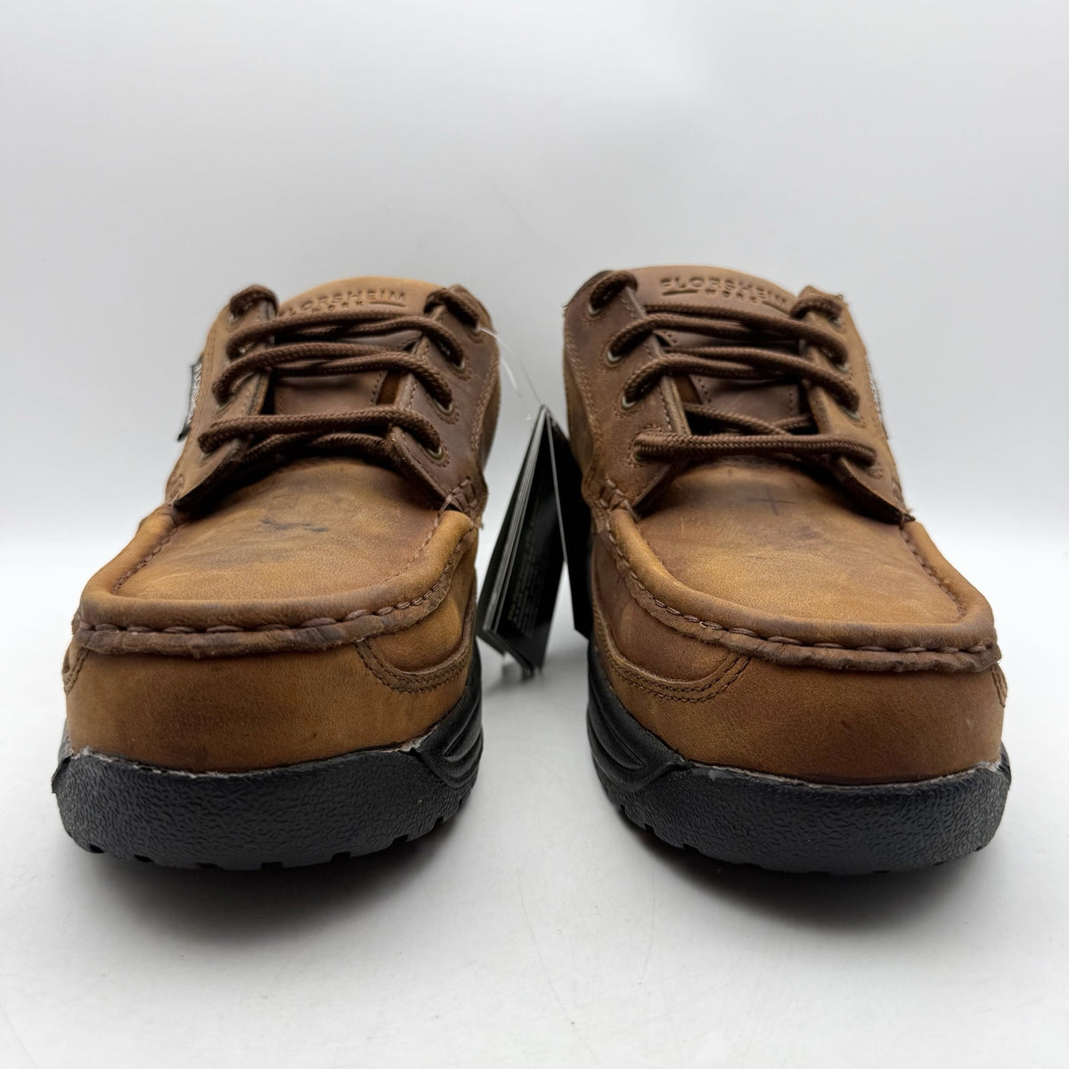 Florsheim Mens Polaris Composite Toe Work Shoes US 9.5 Wide Brown Leather NIB