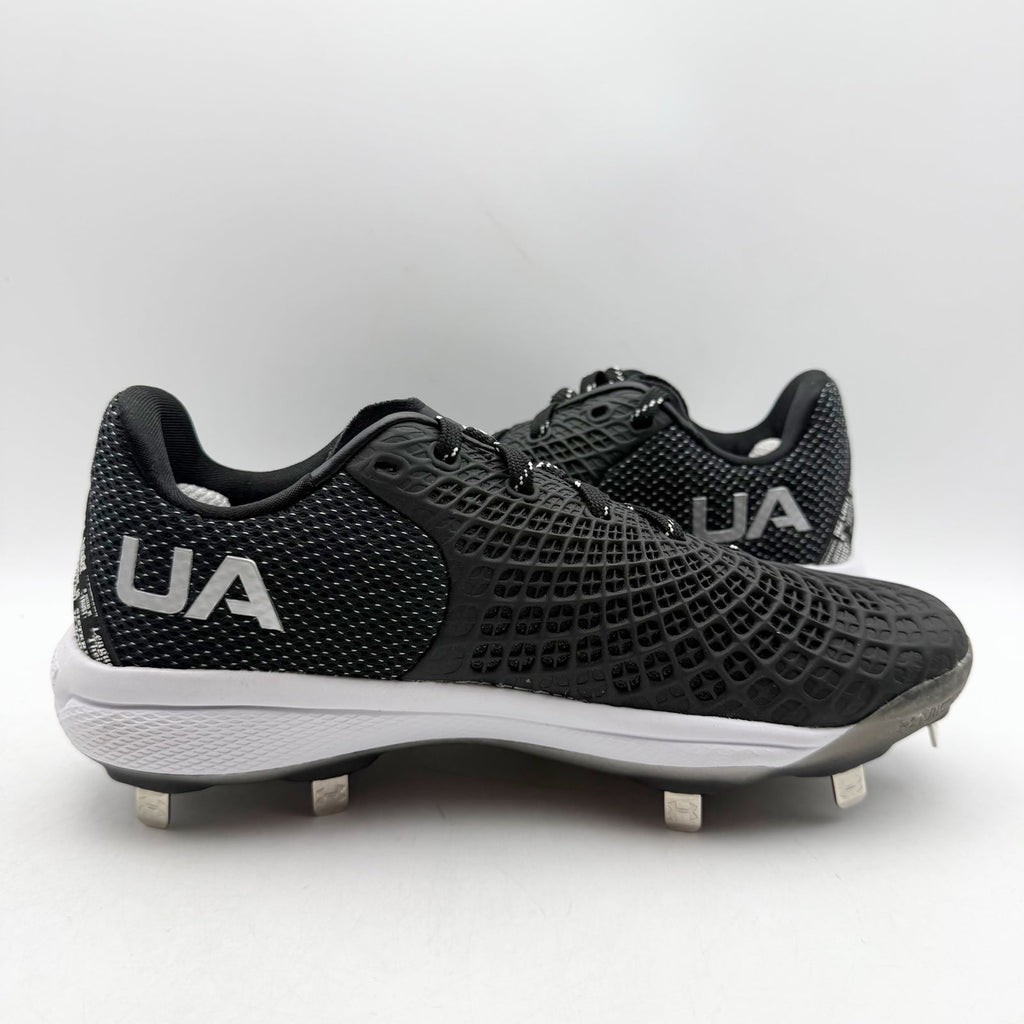 Under Armour Womens Glyde 2.0 Metal Softball Cleats Size 7.5 Black Silver NWOB