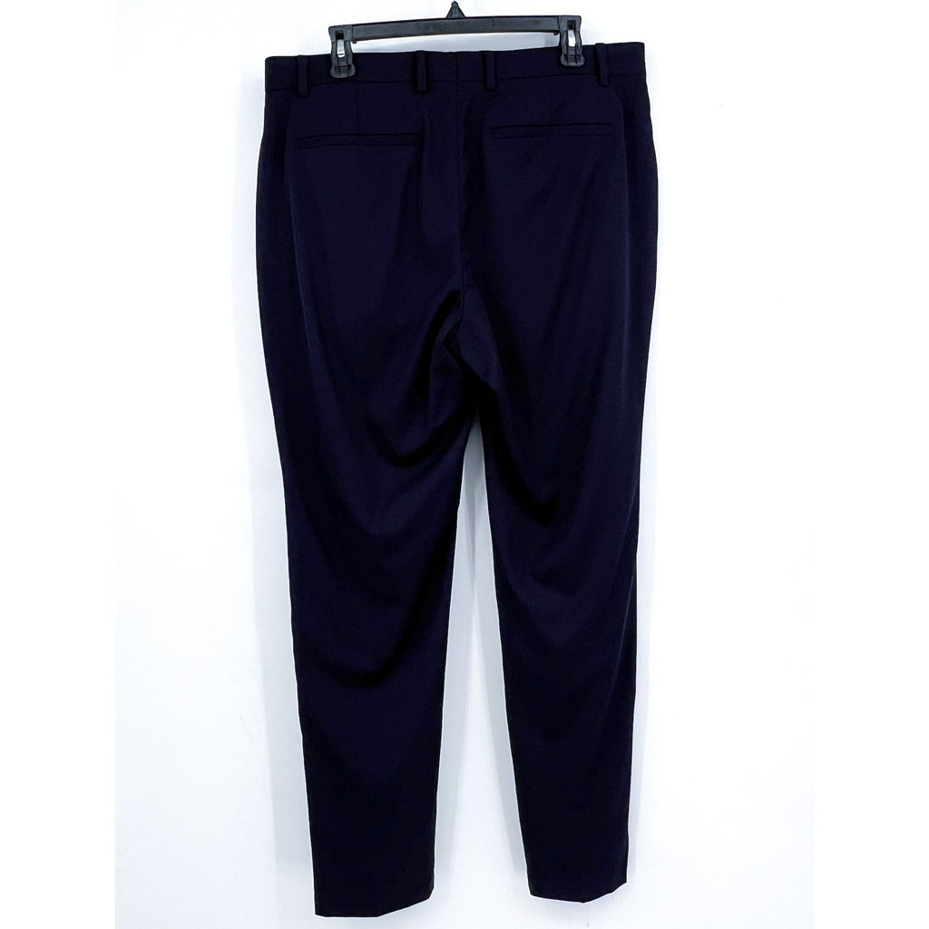 EVERLANE Men's Italian Wool Dress Pants 35x32 Navy Blue Flat Front NWT