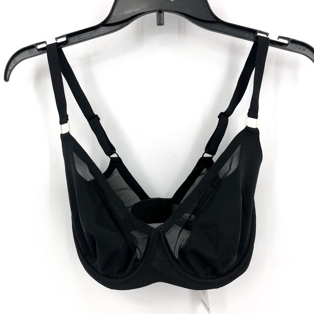 CHANTELLE Women's Pure Light Underwire Unlined Bra Size 32DDD Black Seamless NWT