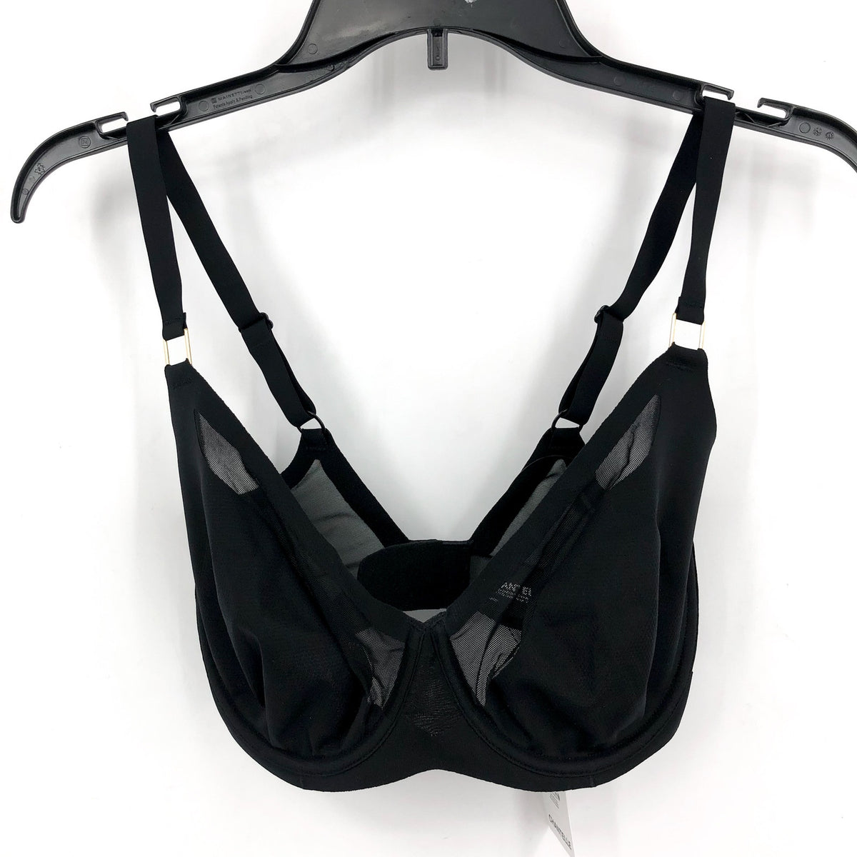 CHANTELLE Women's Pure Light Underwire Unlined Bra Size 32DDD Black Seamless NWT