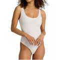 Commando Women's Neoprene Tank Bodysuit Medium White Stretch Sleeveless NWT