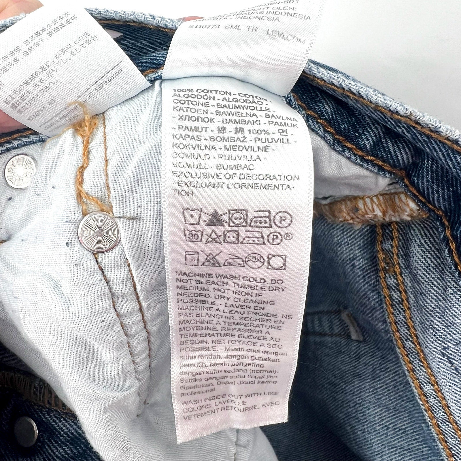 LEVI'S Womens 501 90s Ankle Jeans 32x27 US 14 Blue Shout Out Stone A91500010 NWT