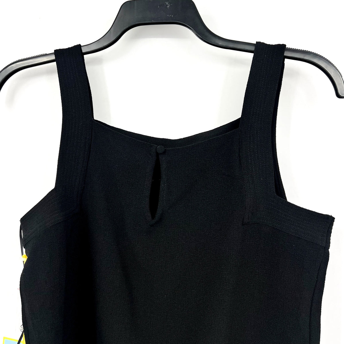 CECE Women's Square-Neck Tank Top Medium Rich Black Sleeveless NWT