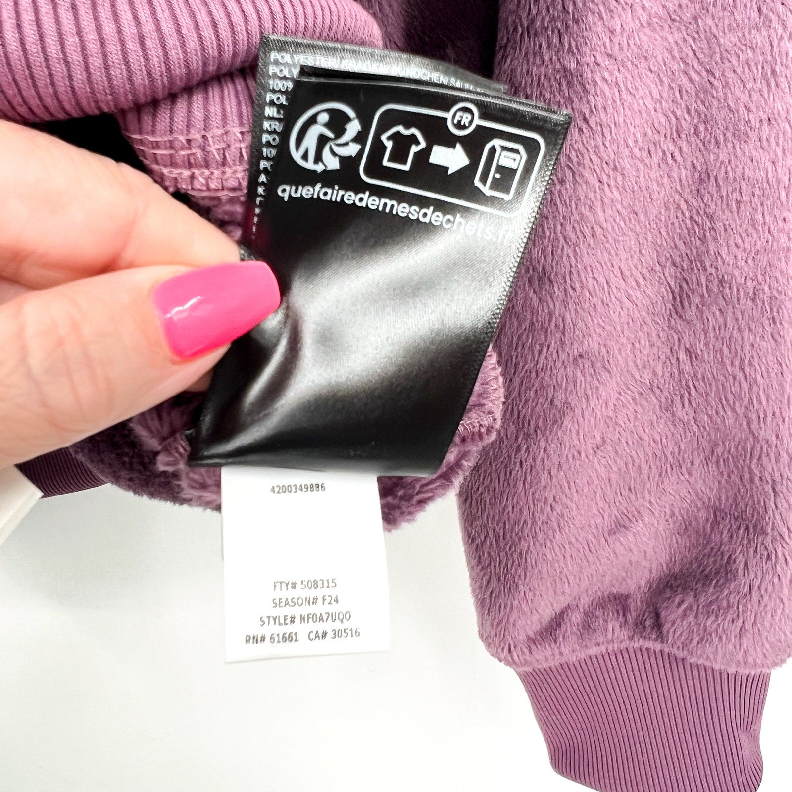 THE NORTH FACE Women's Osito Lux Fleece Jacket Medium Purple NWT