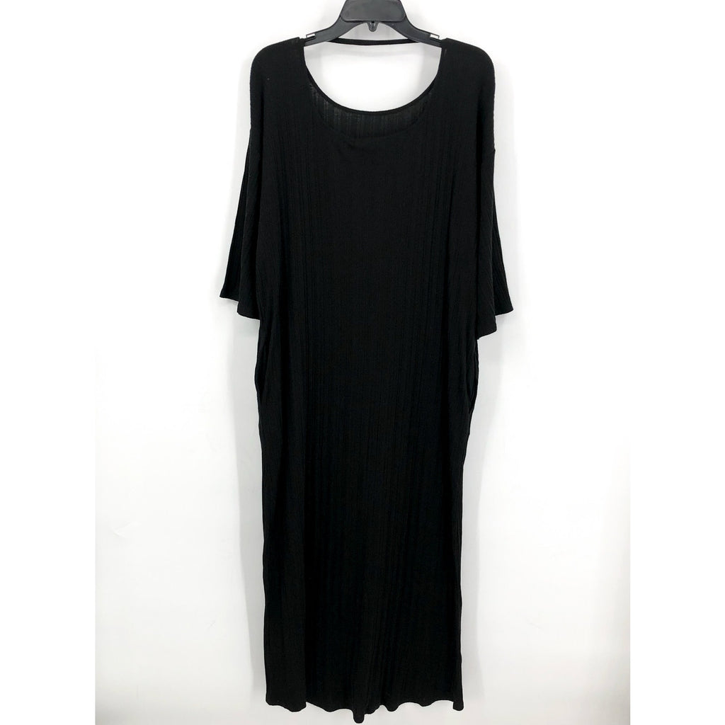 SKIN Women's Pima Robin Caftan Size 3 Large Black Cotton Rib Loungewear NWT
