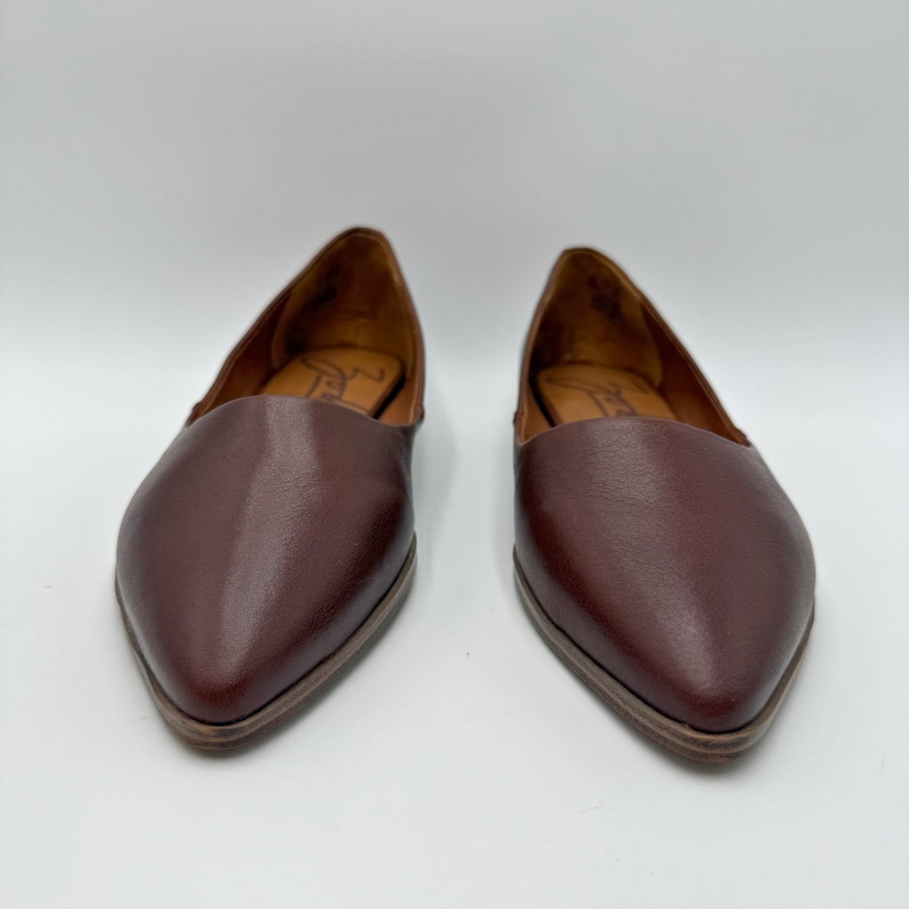 Zodiac Womens Hill Ballet Flats Size 7.5 M EU 38 Cognac Brown Leather NIB