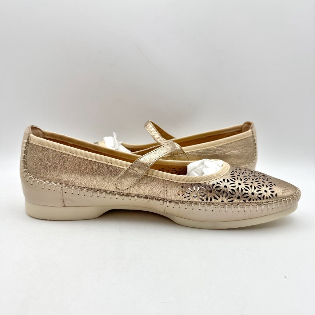 Pikolinos Womens Aguilas Ballet Flats EU 40 US 10 Champagne Gold Leather NWOB