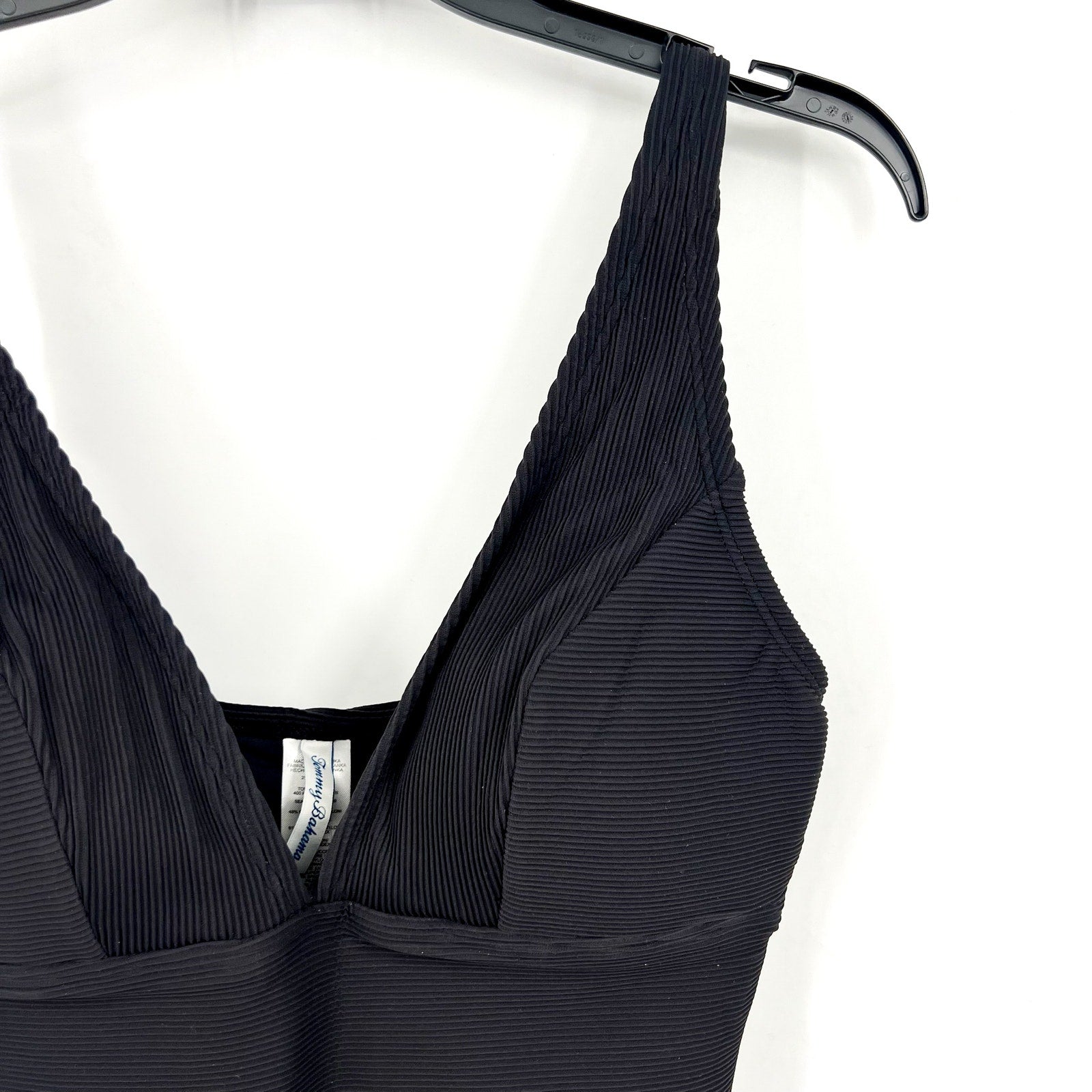 TOMMY BAHAMA Ocean Point One-Piece Swimsuit Size 16 Black Over-the-Shoulder NWT