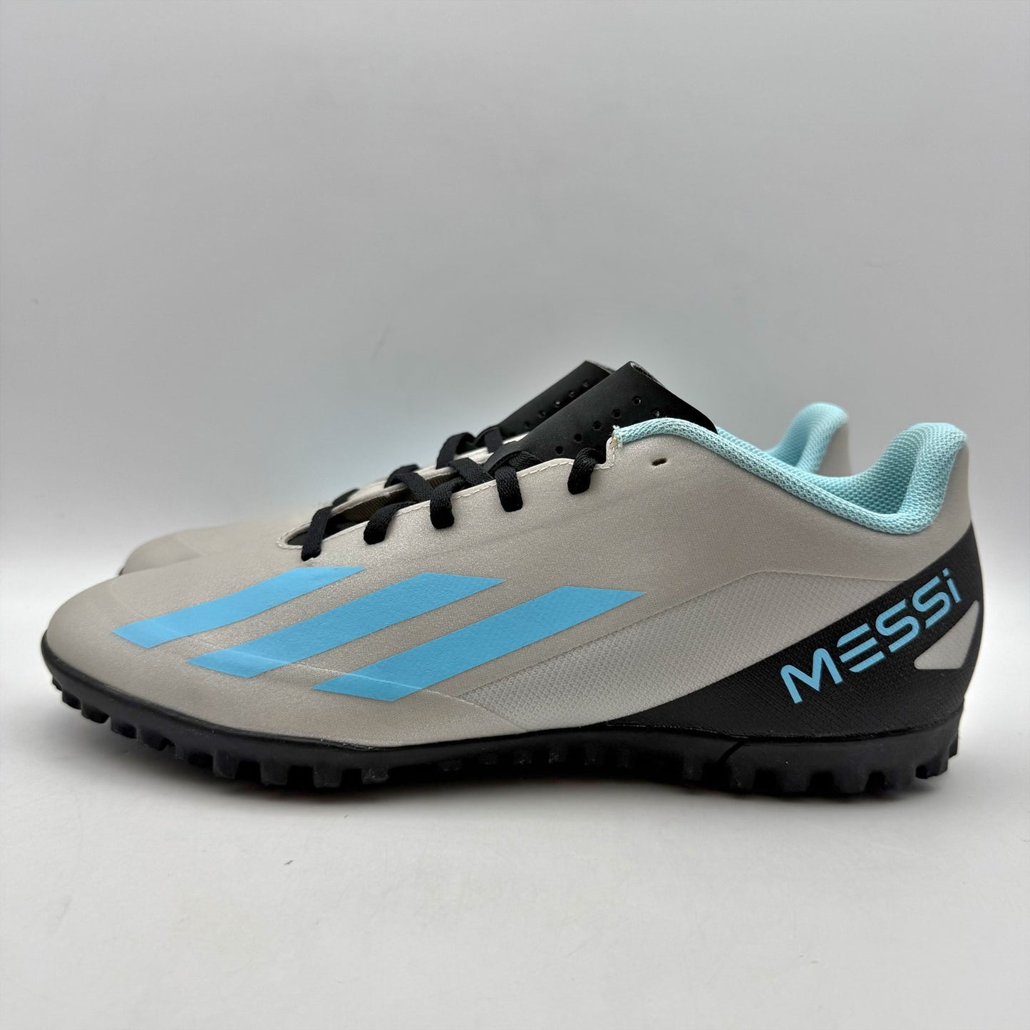 Adidas Men X Crazyfast Messi.4 Turf Soccer Cleat US 9.5 Blue Silver NWOB
