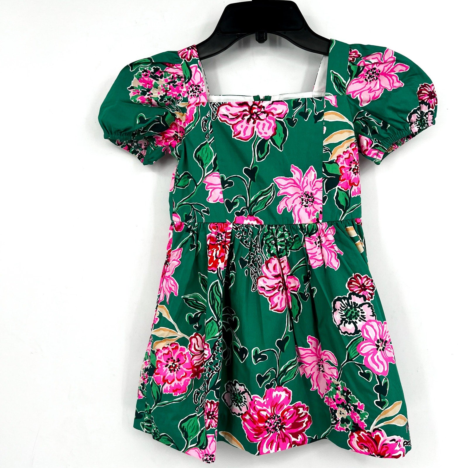 LILLY PULITZER Shivangi Dress Girls 5 Green Safari Sanctuary Short Sleeve NWT