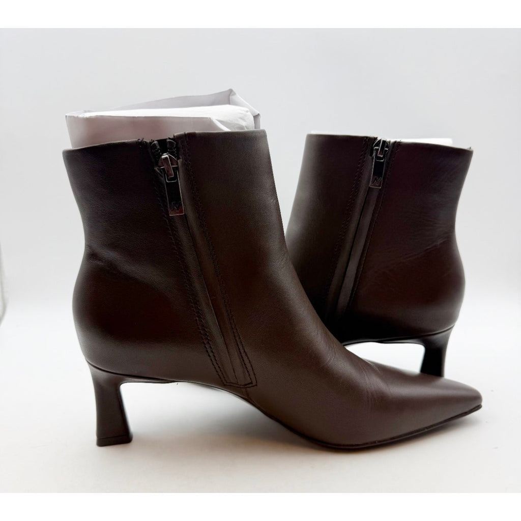 NATURALIZER Womens Deesha Ankle Booties Size 8 EU 38 Brown Leather Heels NIB