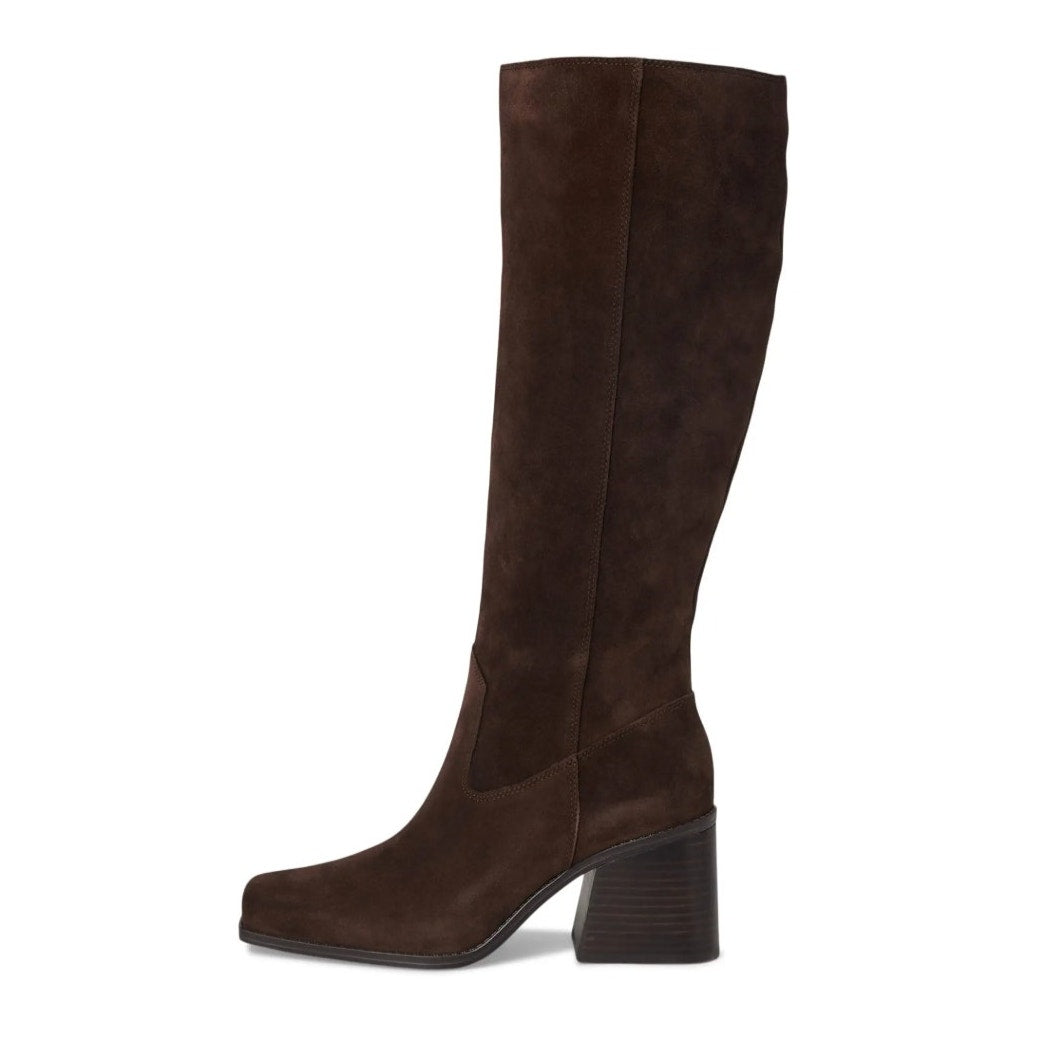 Vince Camuto Womens Sangeti Tall Heeled Boots US 7.5 Brownie Brown Suede NIB