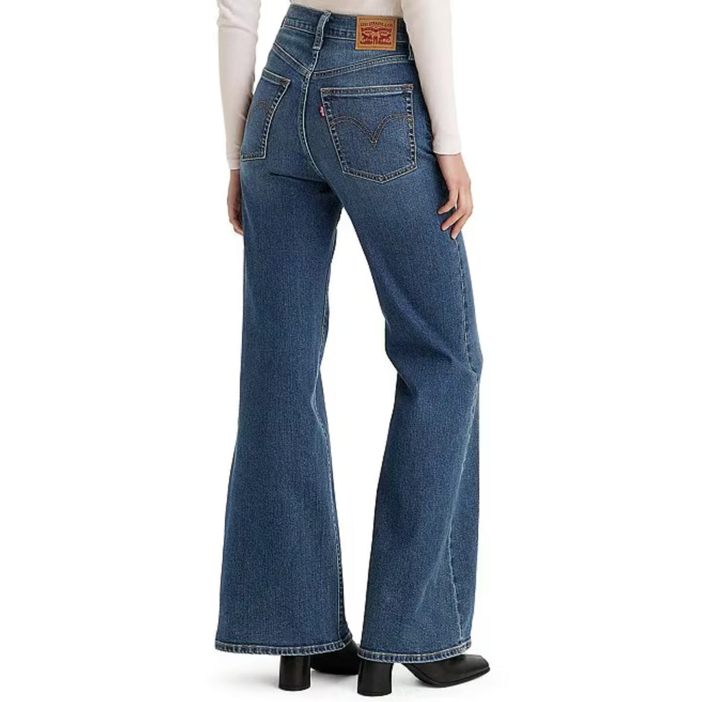LEVI'S Womens Ribcage Bell Jeans 32x32 US 14 Blue New York Moment A75030002 NWT