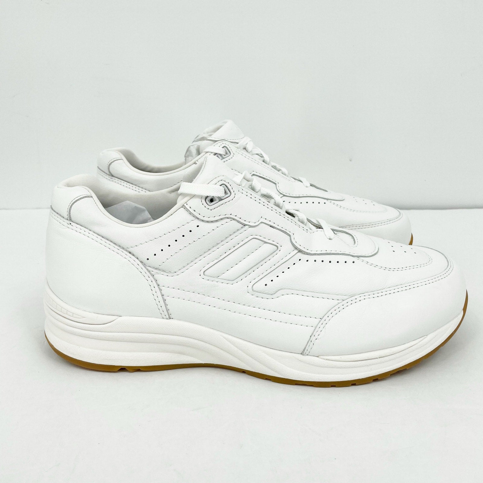 SAS Mens Journey II Sneakers US 14.5 Wide White Leather Athletic NIB