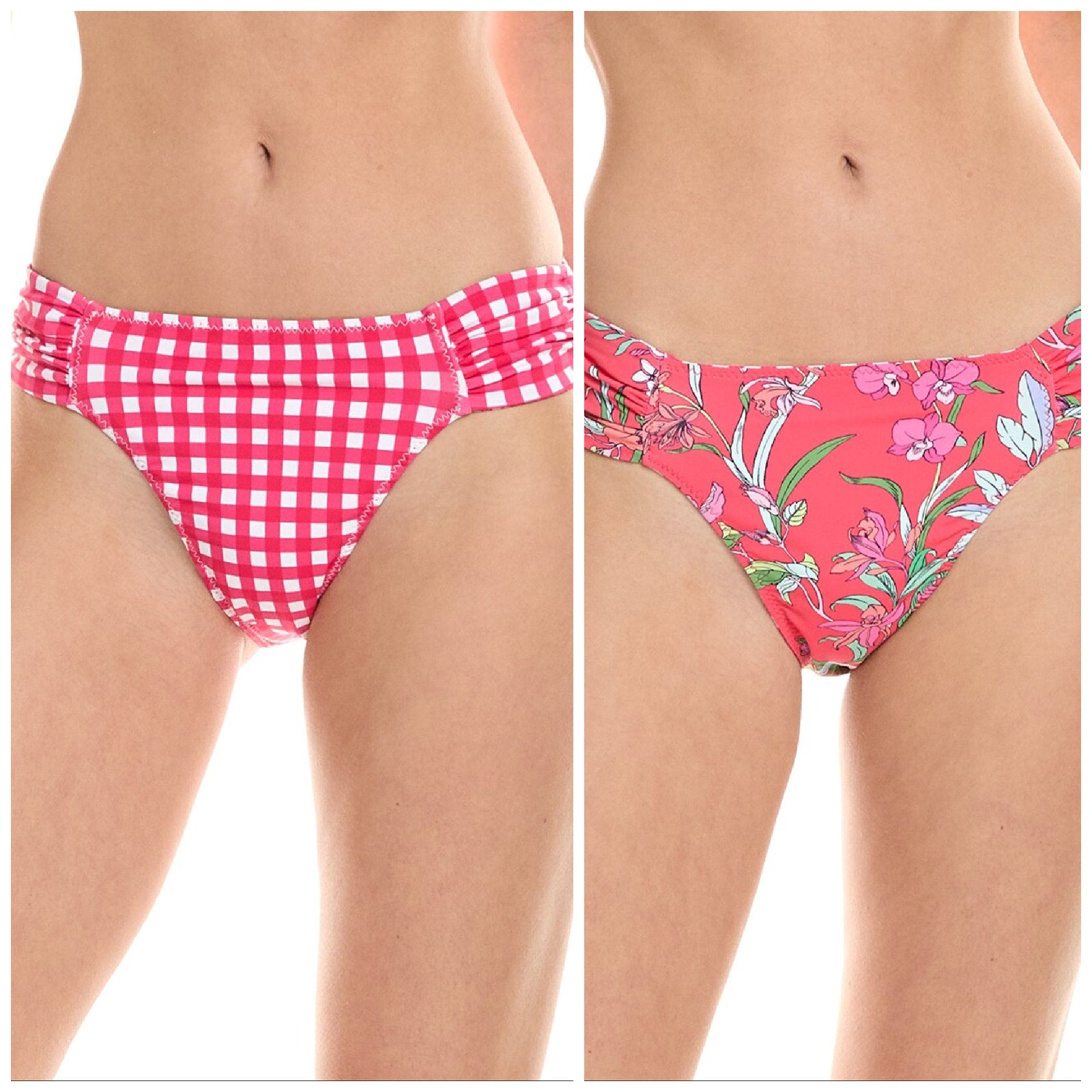 TOMMY BAHAMA Summer Floral Reversible Hipster Bottom Large Passion Pink NWT