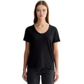 EVERLANE Women's The Air Scoop-Neck Tee Medium Black Short Sleeve NWT