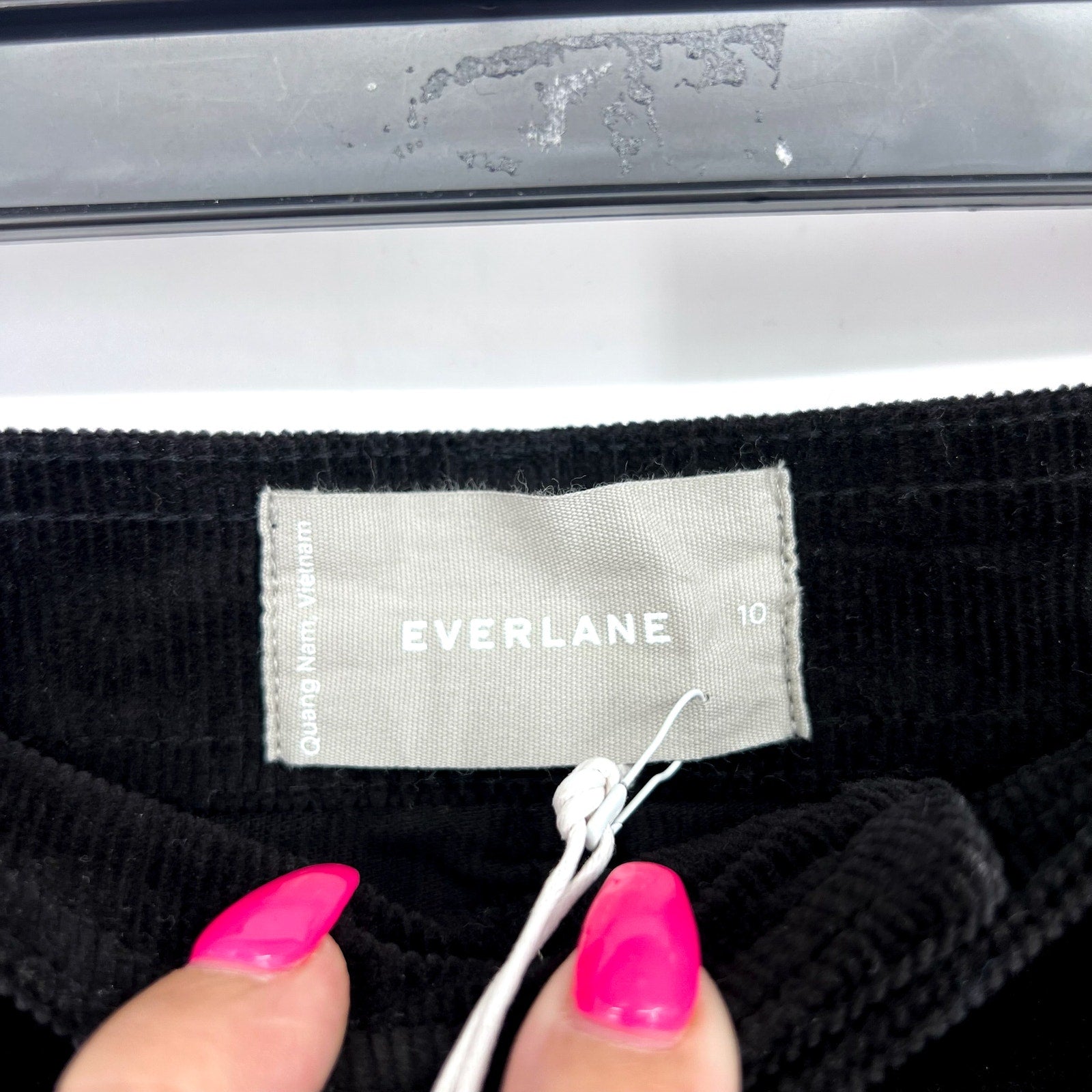 Everlane Womens The Corduroy Wide-Leg Pants Size 10 High Rise Black NWT