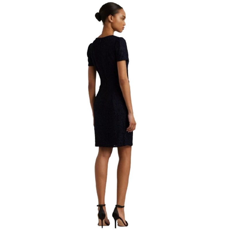 Lauren Ralph Lauren Women's Floral Lace Sheath Dress Size 10 Black SS NWT