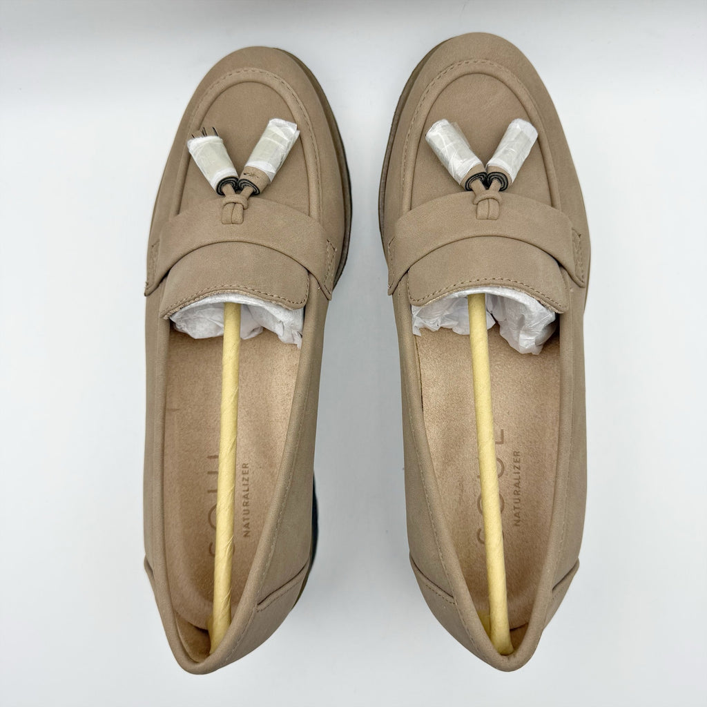 Soul Naturalizer Womens Josie Loafers Size 8 M EU 38.5 Taupe Slip On NIB