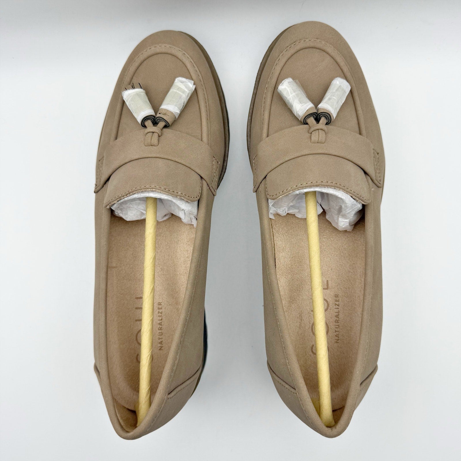 Soul Naturalizer Womens Josie Loafers Size 8 M EU 38.5 Taupe Slip On NIB