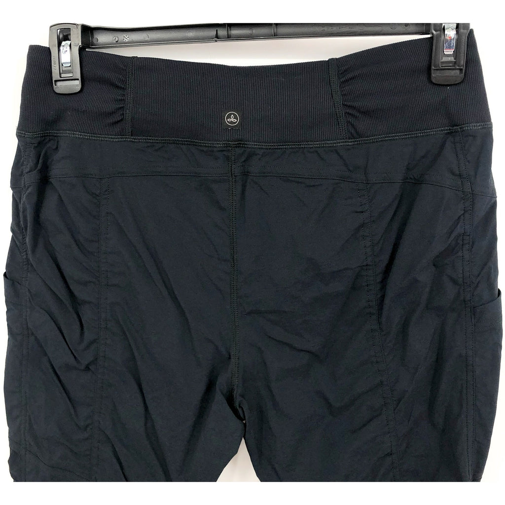 PRANA Women's Koen Jogger Pants Medium Black Mid Rise Elastic Waist NWT 2055081
