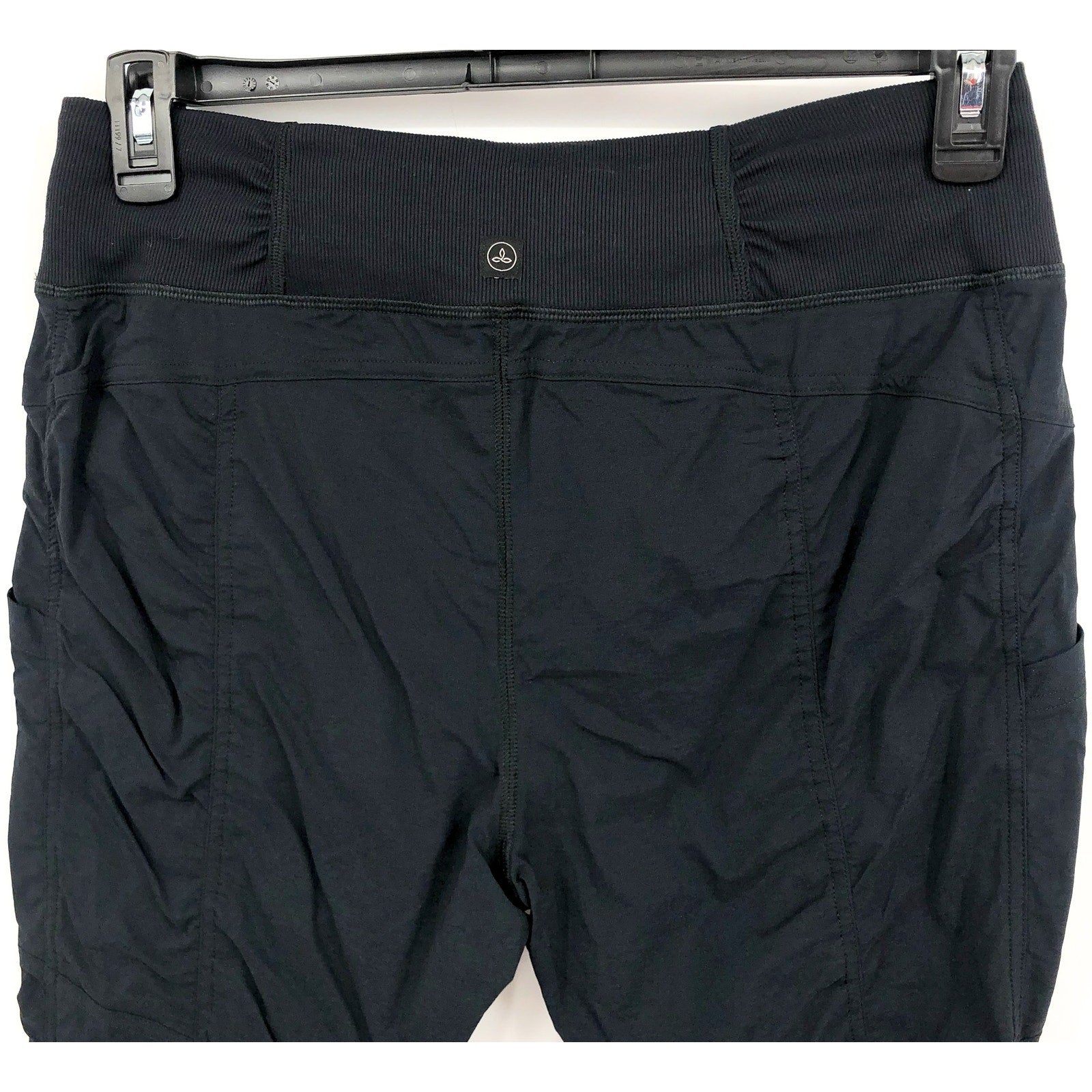 PRANA Women's Koen Jogger Pants Medium Black Mid Rise Elastic Waist NWT 2055081