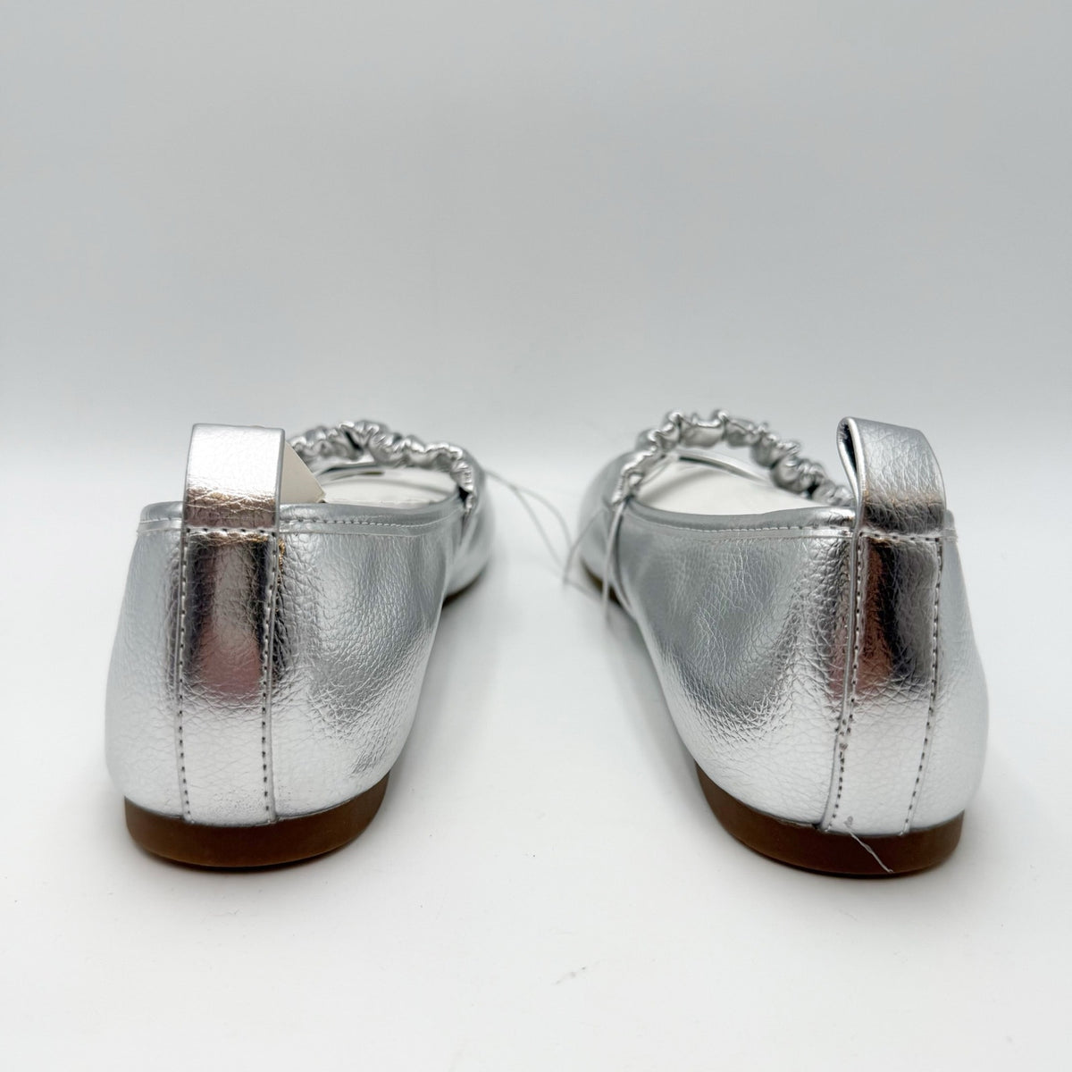 MIA Womens Uliana Ballet Flats Size 8.5 M EU 39 Silver Leather NWOB
