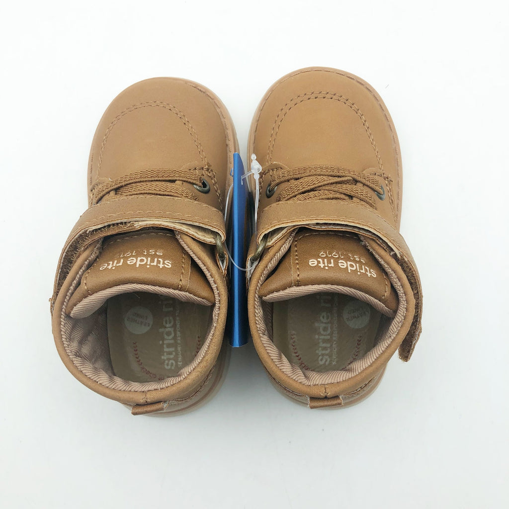 Stride Rite SRT Quinn Hazel Boy Boots Size 5 Brown Kids Shoes NIB