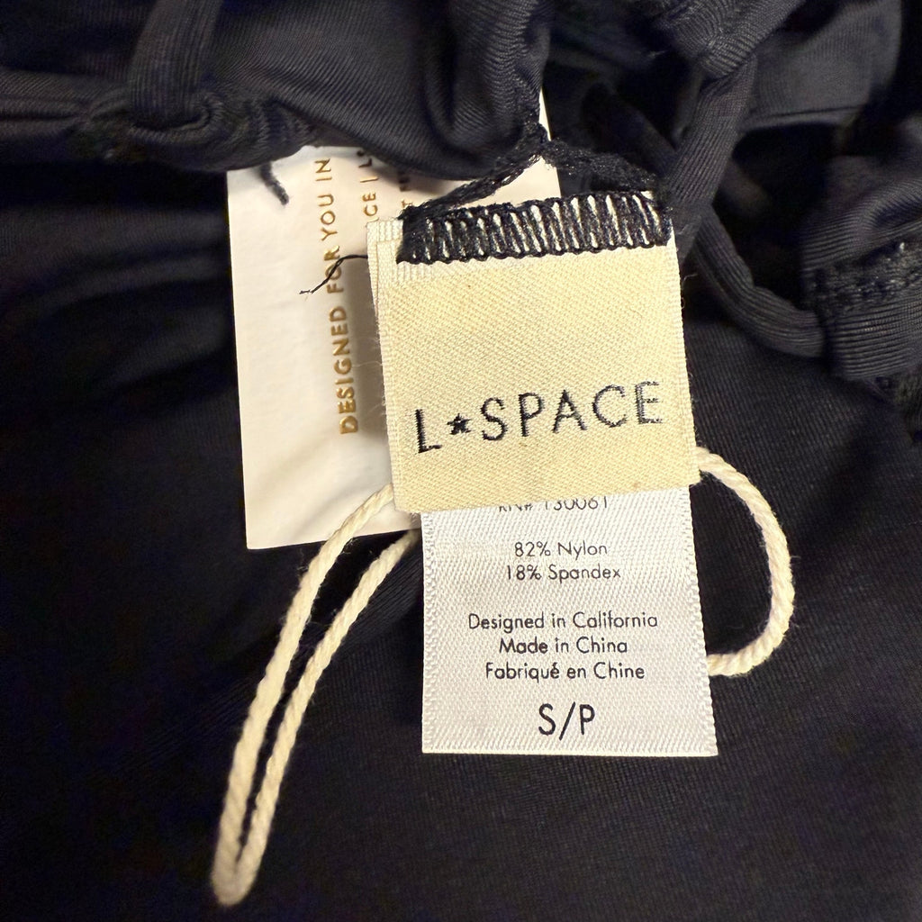 L*SPACE Women's Bondi One Piece Swimsuit Small Black Cut Out Open Back NWT