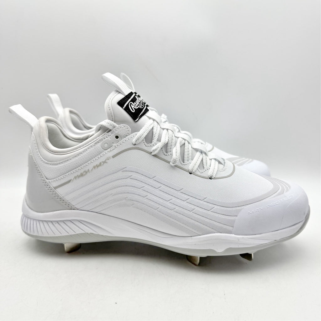 Rawlings Mens Bullpen Low Baseball Cleats Size 8 D White Athletic NWOB
