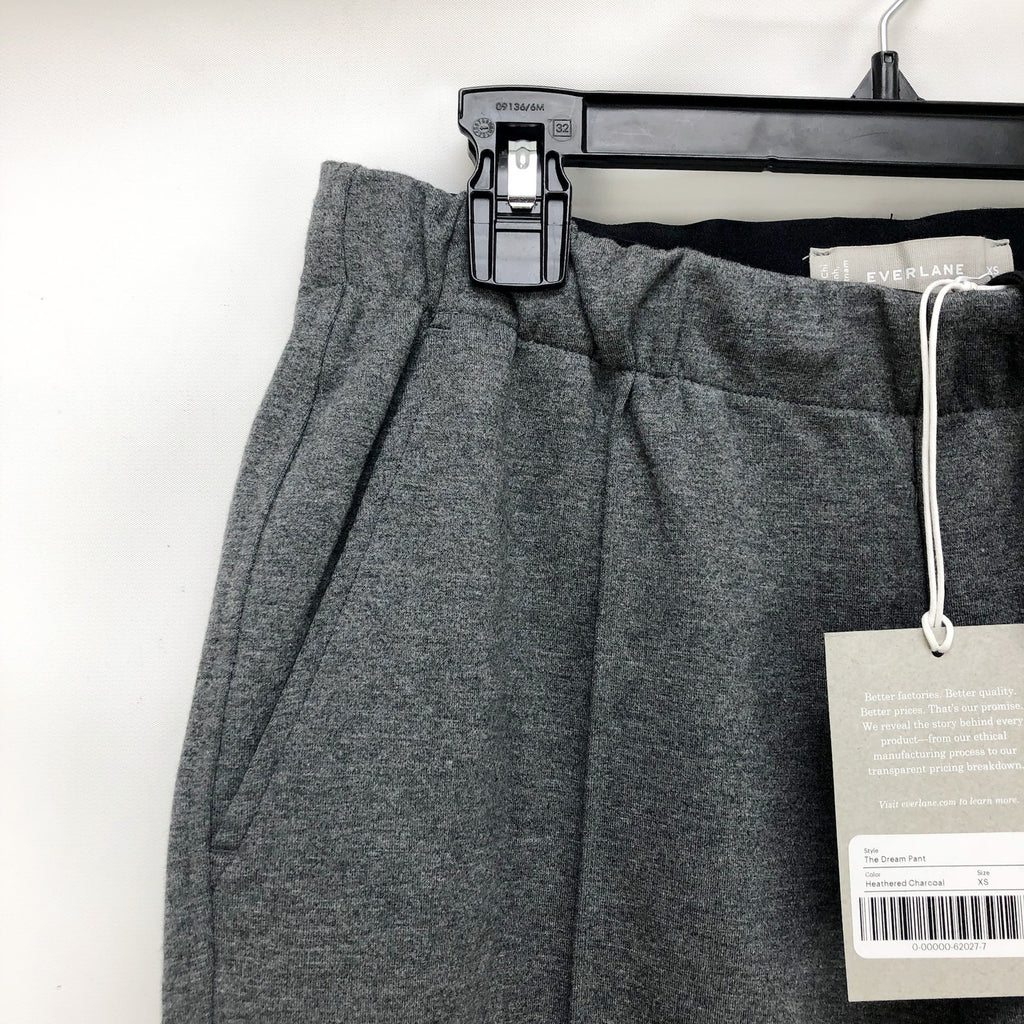 Everlane Womens The Dream Pants XS Heathered Charcoal Grey Soft Double Knit NWT