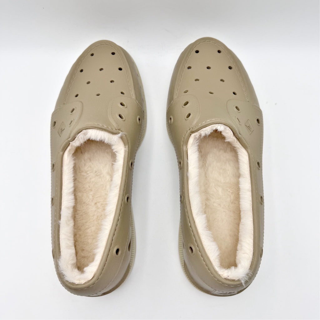 Sperry Mens Original Float Cozy Boat Shoes Size 10 EU 43 Beige Tan NWOB
