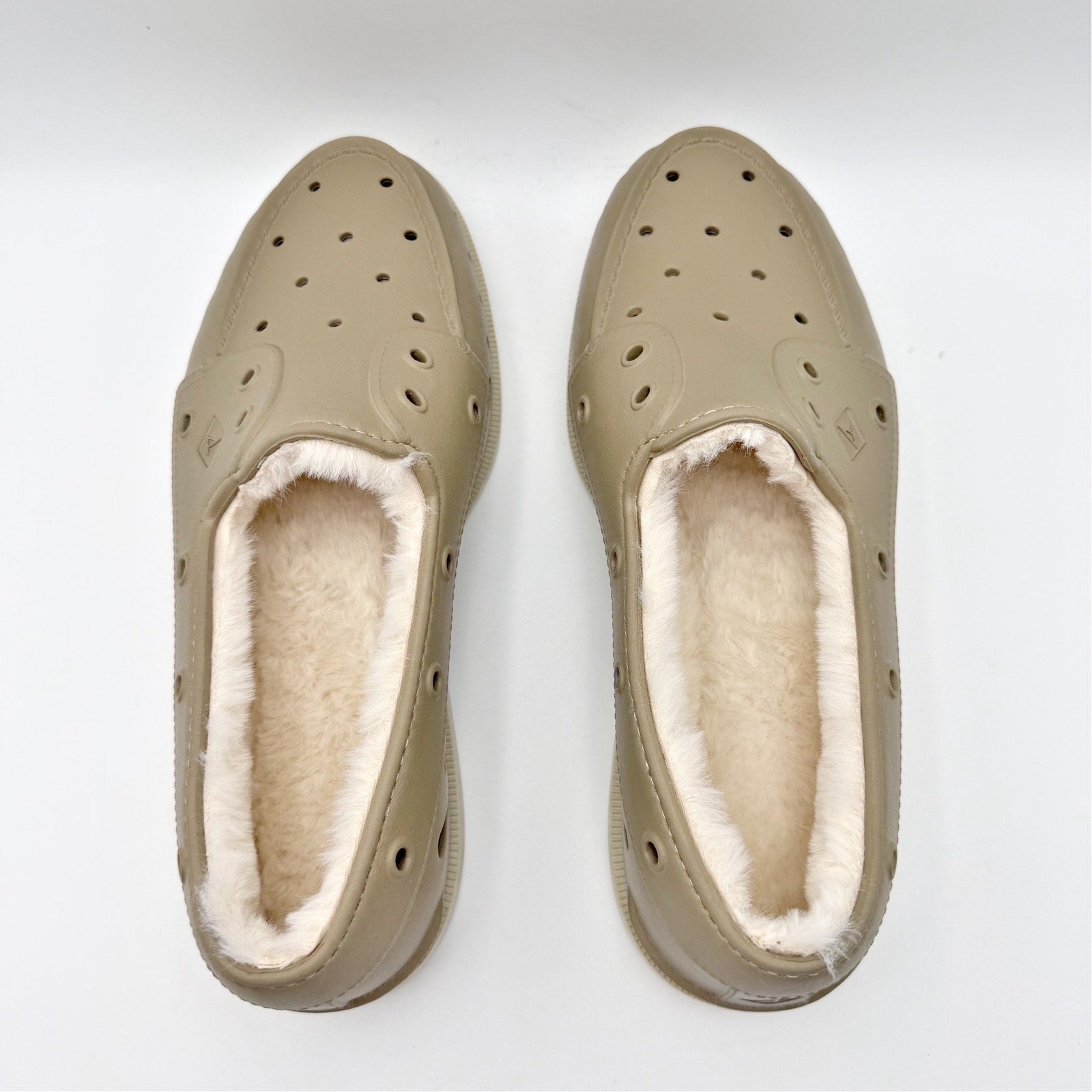Sperry Mens Original Float Cozy Boat Shoes Size 10 EU 43 Beige Tan NWOB
