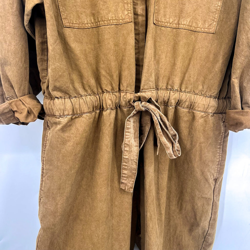 GOOD AMERICAN Women's Good Cinched Jumpsuit 3XL Olive Green Canvas NWT