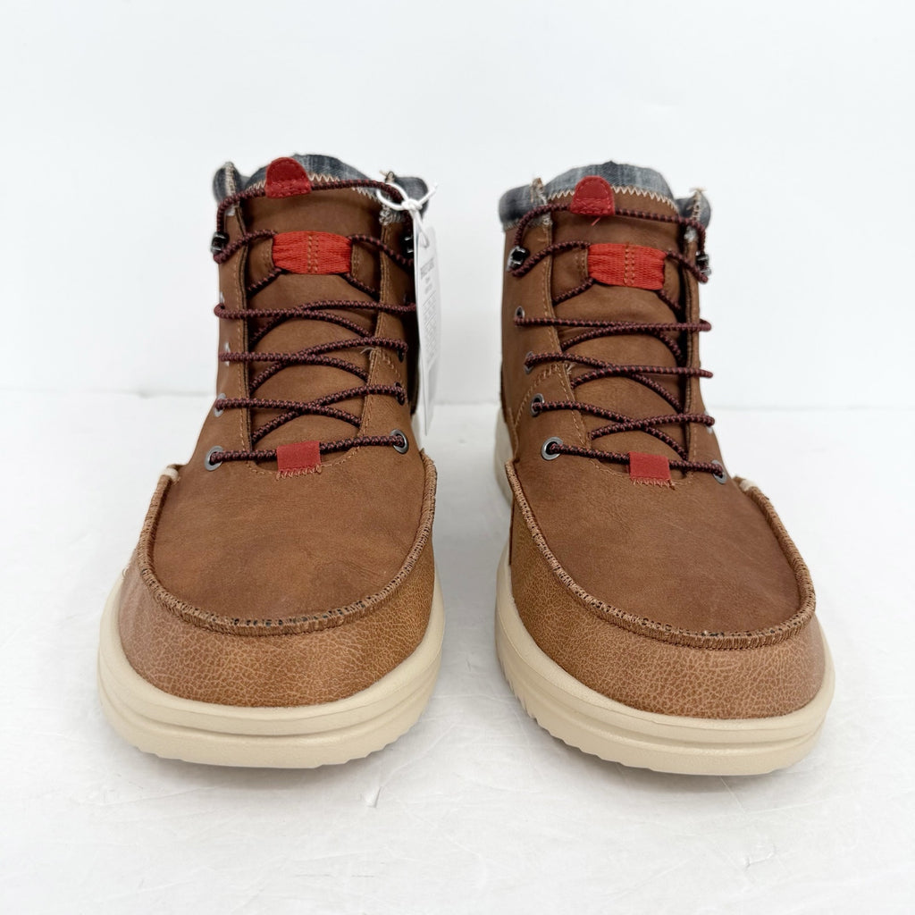 Hey Dude Mens Bradley Classic Ankle Boots US 15 EU 48 Brown Water Resistant NWOB