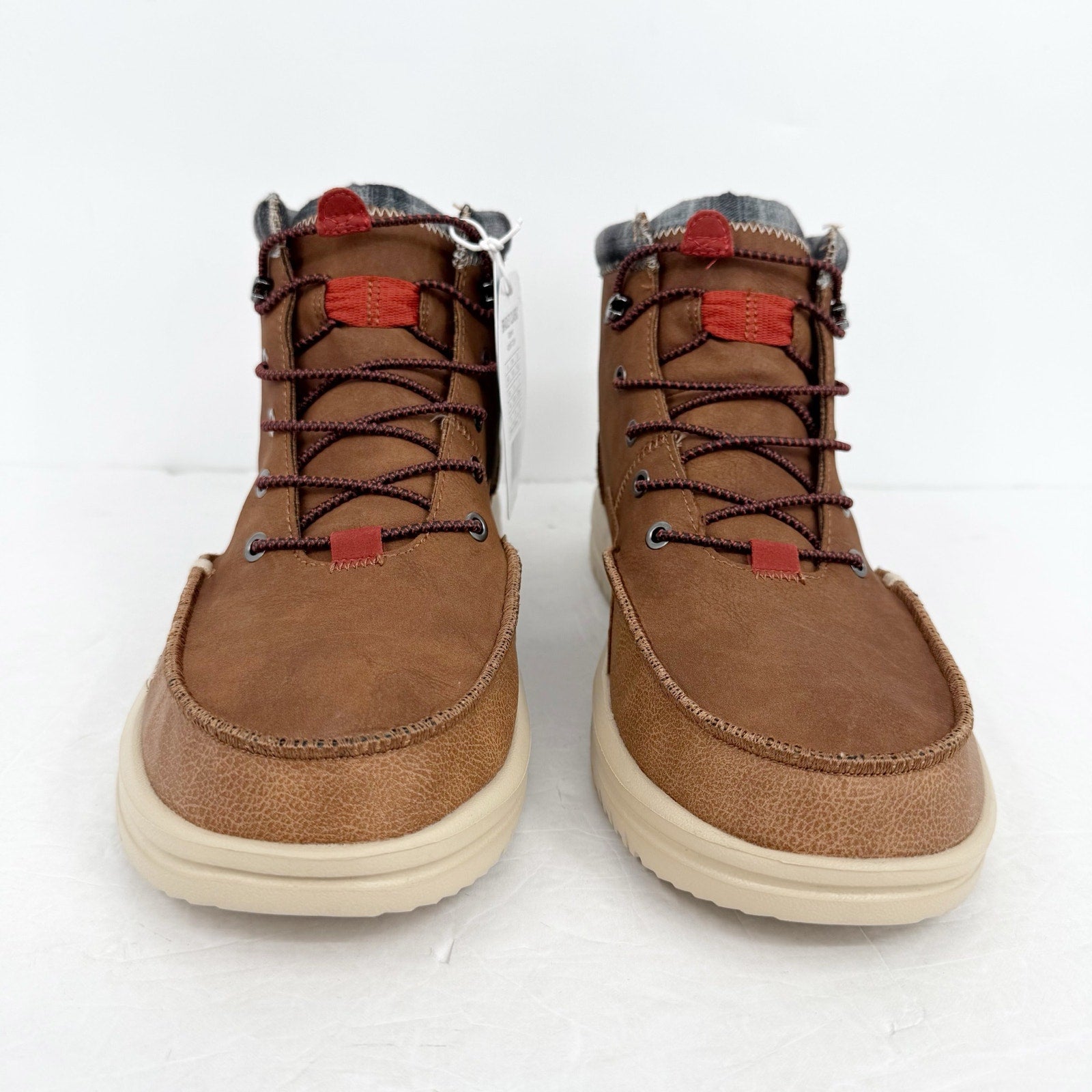 Hey Dude Mens Bradley Classic Ankle Boots US 15 EU 48 Brown Water Resistant NWOB