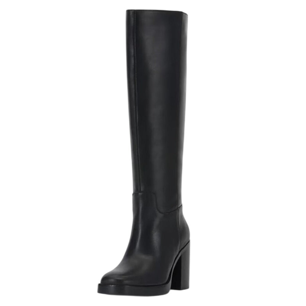 Vince Camuto Womens Gibi Knee High Boots US 7 M Narrow Calf Black Leather NIB