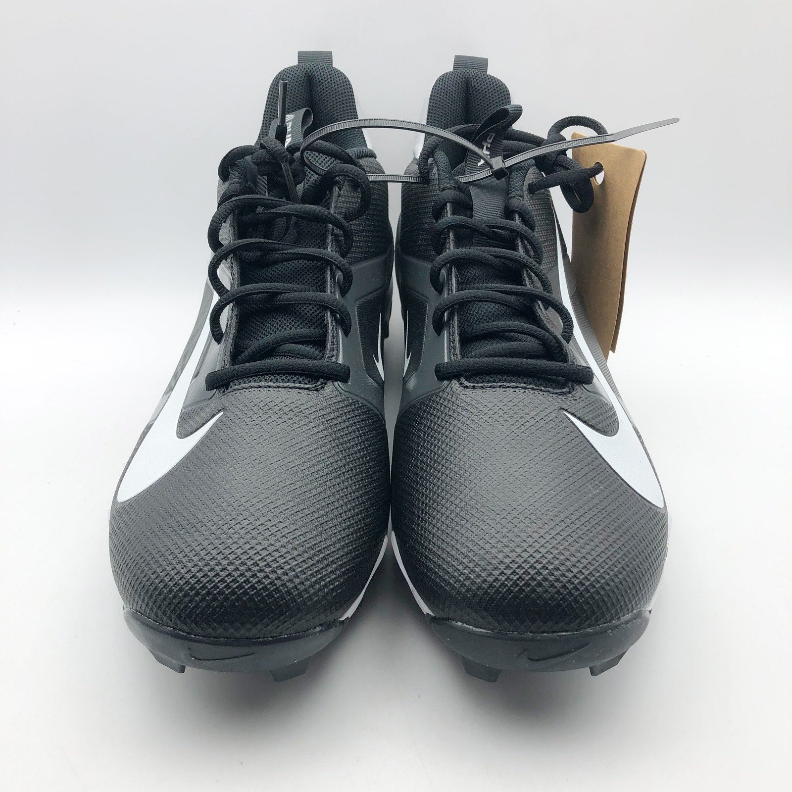 Nike Men's Alpha Menace 4 Shark Football Cleats 12 WIDE Black Grey White NWOB